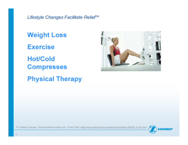 Slide 16- Lifestyle Changes Facilitate Relief