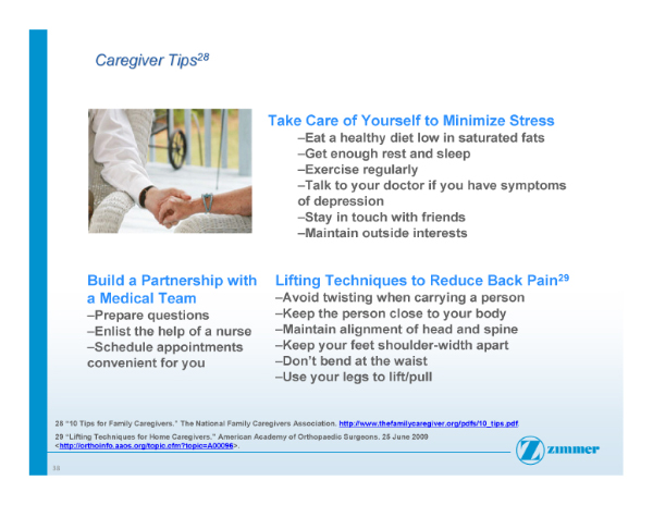 Slide 38- Caregiver Tips